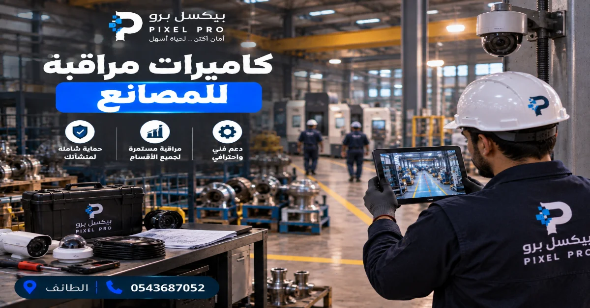 أهداف استخدام كاميرات المراقبة في المصانع