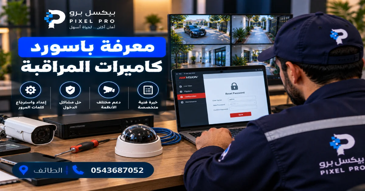 إعادة تعيين باسورد كاميرات المراقبة