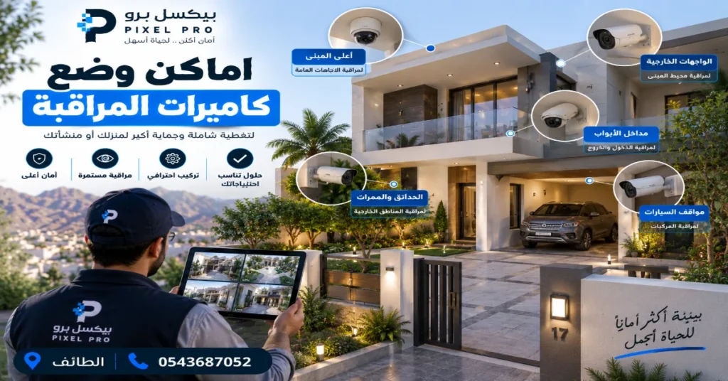 اماكن وضع كاميرات المراقبة