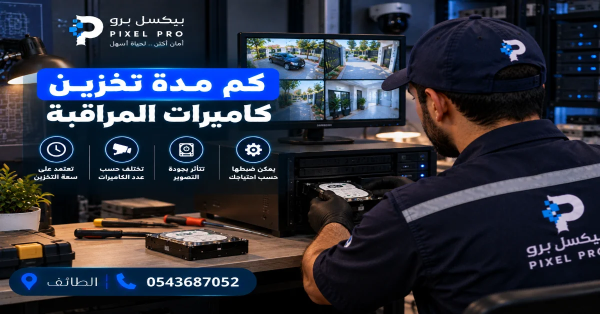 تأثير عدد الكاميرات على مدة التسجيل