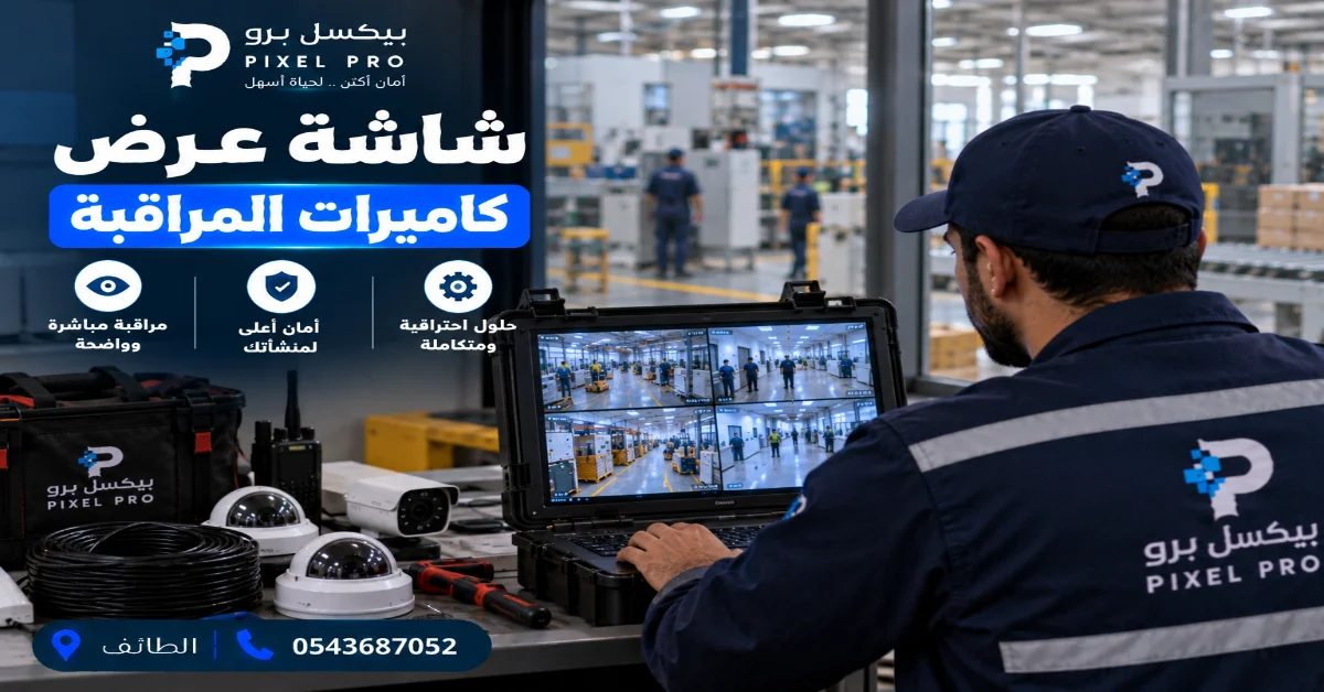 حجم شاشة كاميرات المراقبة المناسب