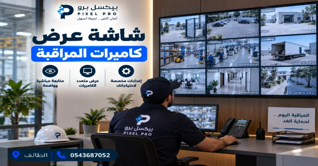شاشة عرض كاميرات المراقبة