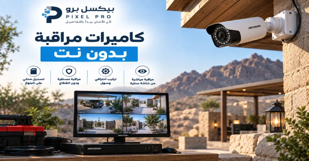 كاميرات مراقبة بدون نت