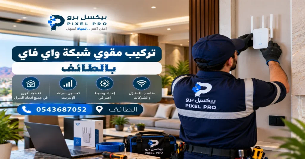 تركيب مقوي شبكة واي فاي بالطائف