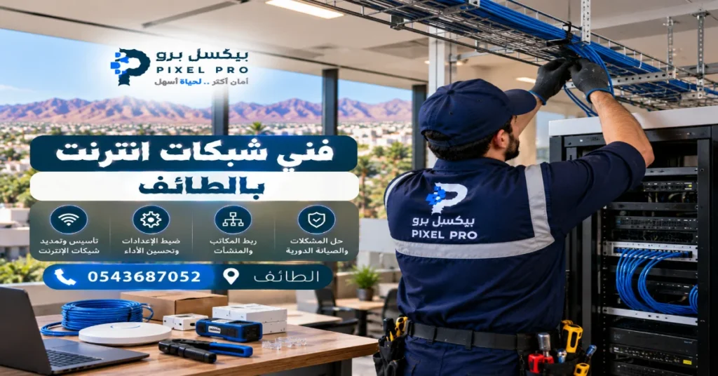 فني شبكات انترنت بالطائف